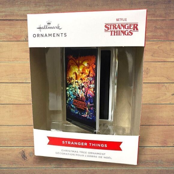 2022 Hallmark STRANGER THINGS VHS Retro Christmas Ornament Netflix Brand New - Picture 1 of 7
